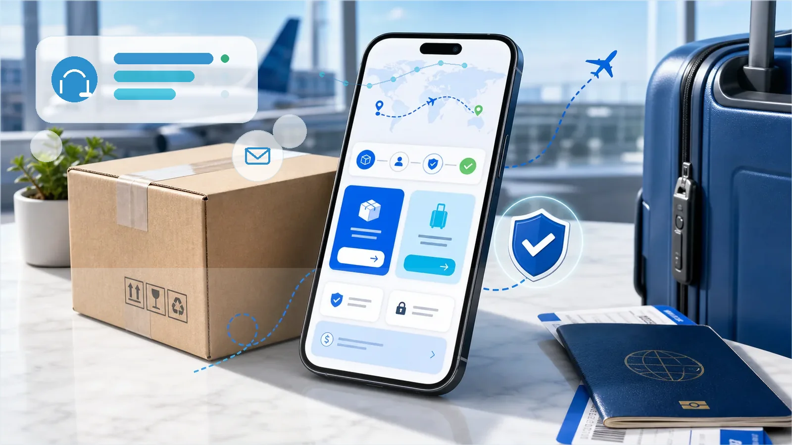 Sharetheload support for parcel delivery, tracking, and verified travel handoffs